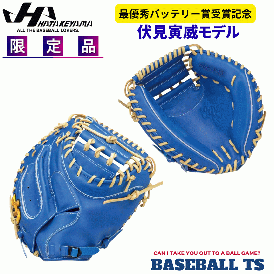 【予約受付】 ハタケヤマ 硬式キャッチャーミット 伏見寅威 PRO-F23 限定品 大学野球 社会人
