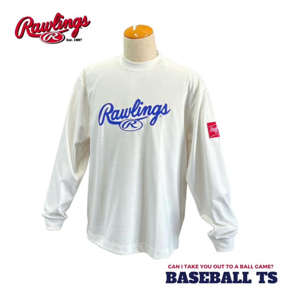 ローリングス Rawlings ロンT 長袖Tシャツ メンズ 白 AST15F05