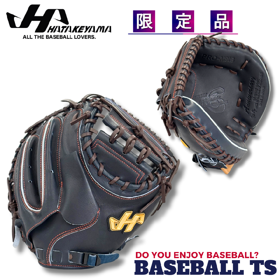 ハタケヤマ 硬式キャッチャーミット PRO-M9IB 40周年限定品 和牛革 日本製 　　　　　　