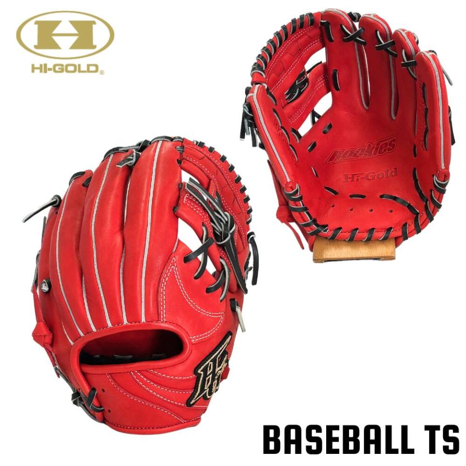 BASEBALL TS / 野球 ハイゴールド Hi-Gold 軟式少年用グラブ オールラウンド M～Lサイズ ルーキーズ 限定