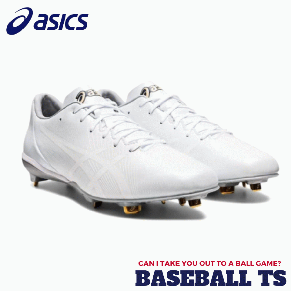 BASEBALL TS / アシックススパイク 1121A062 白スパイク 高校野球公認